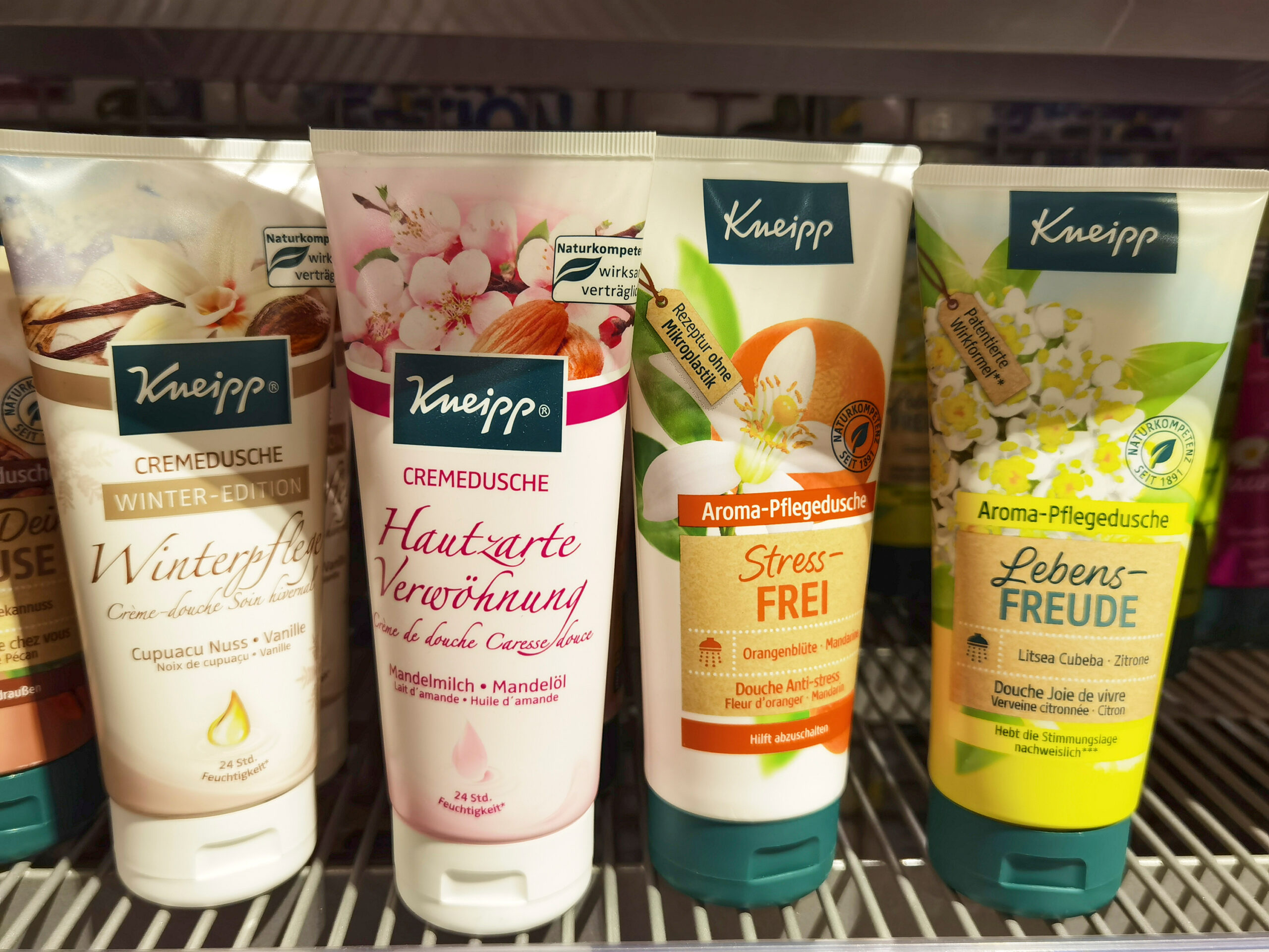 verschiedene Kneipp-Duschen