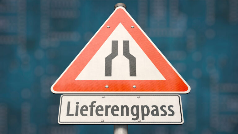 Schild Lieferengpass