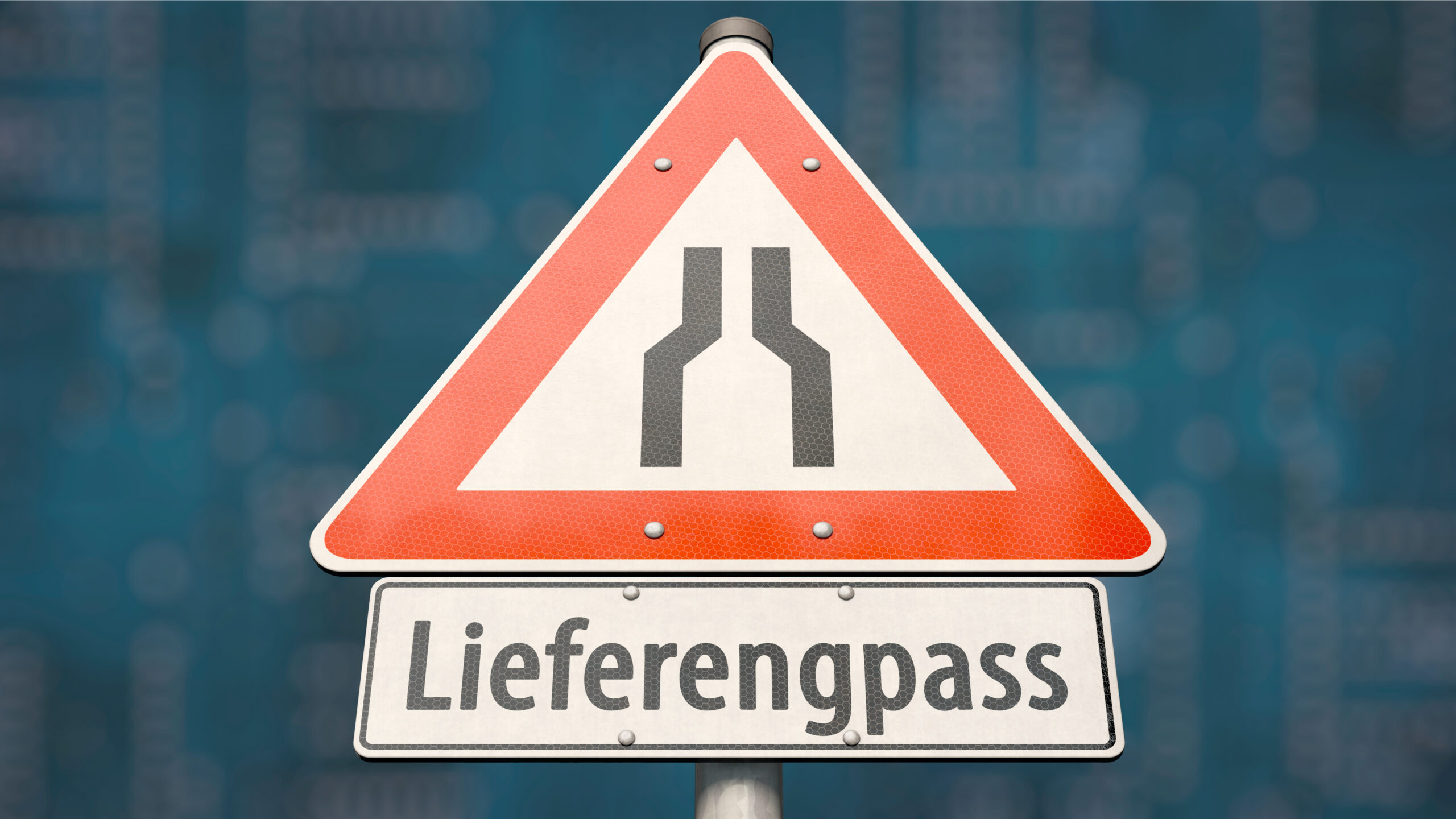 Schild Lieferengpass