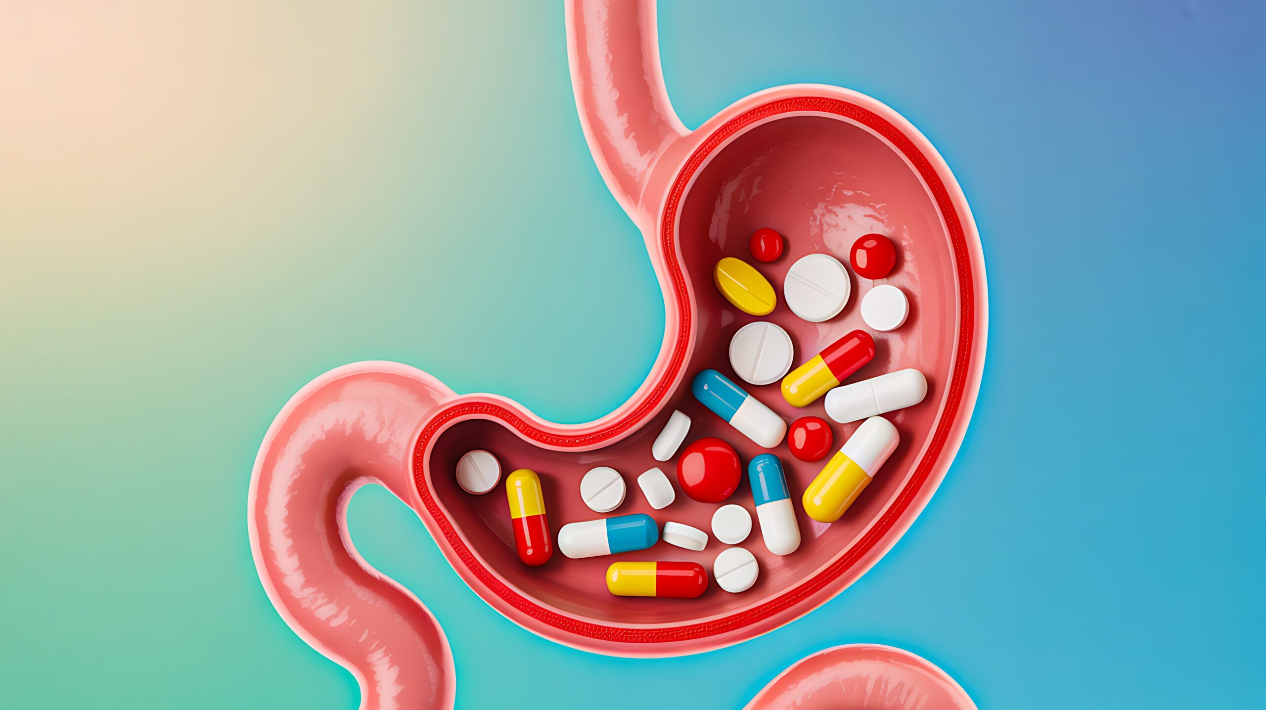 Tabletten im Magen