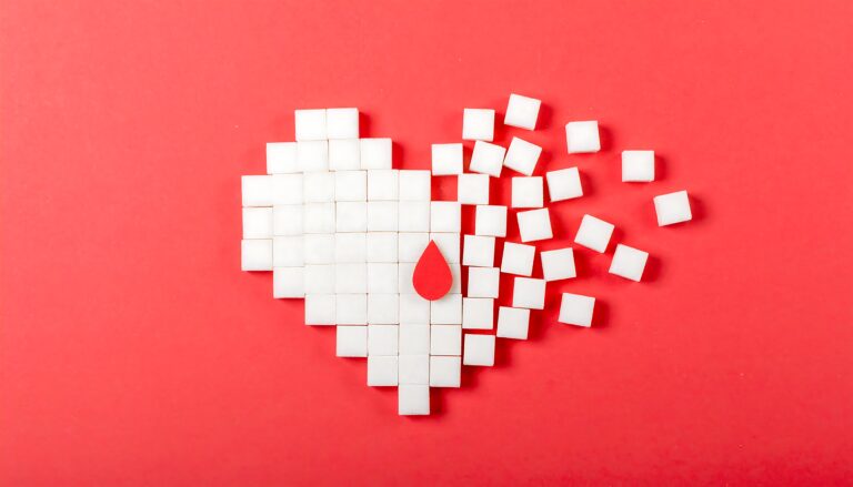 Herz aus Würfelzucker