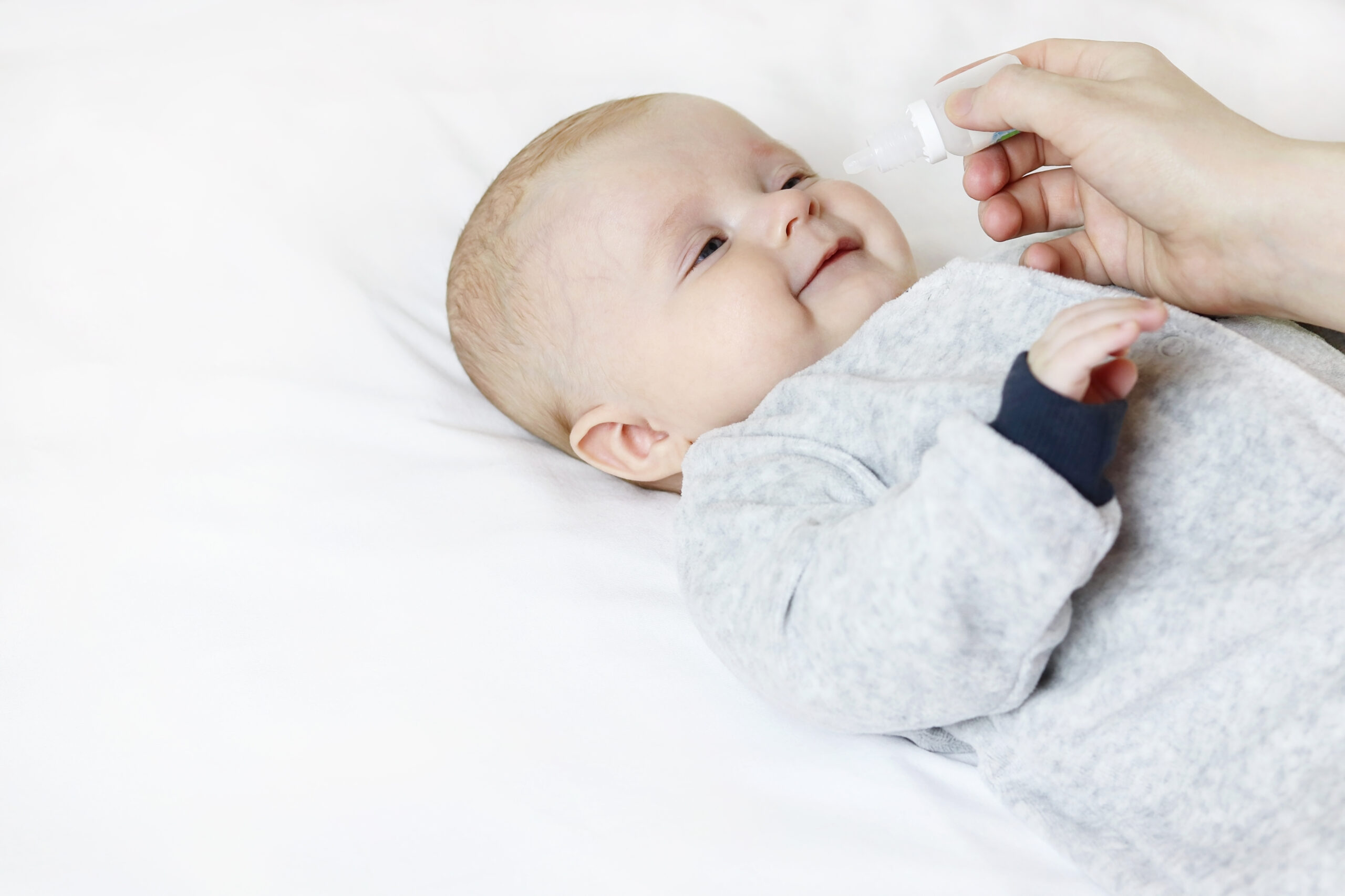 Baby mit Schnupfen