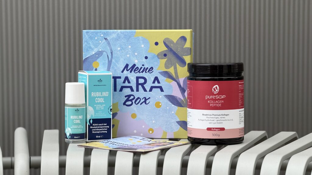 Meine TARA-Box Kollagen Peptide von PureSGP und Rublind Cool von Bano