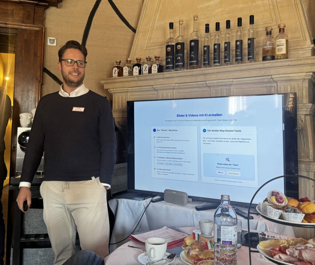 Milenkovics bei seinem Vortrag